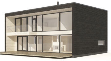 Maison préfabriquée - PLUSLOG L - Polar Life Haus - en bois massif empilé / écologique / contemporaine
