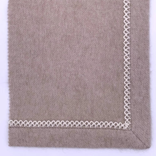 Bordure de tissu pour la décoration intérieure - CROCHET STITCH - ARTIGIANI DEL CASHMERE - pour couverture / pour plaid / personnalisable