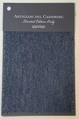 Tissu pour la décoration intérieure - BLU BELUGA - ARTIGIANI DEL CASHMERE - pour couverture / pour plaid / uni