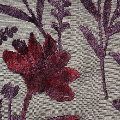 Tissu d'ameublement - JODRELL CLARET - Loome Fabrics - pour rideaux / à fleurs / en polyester