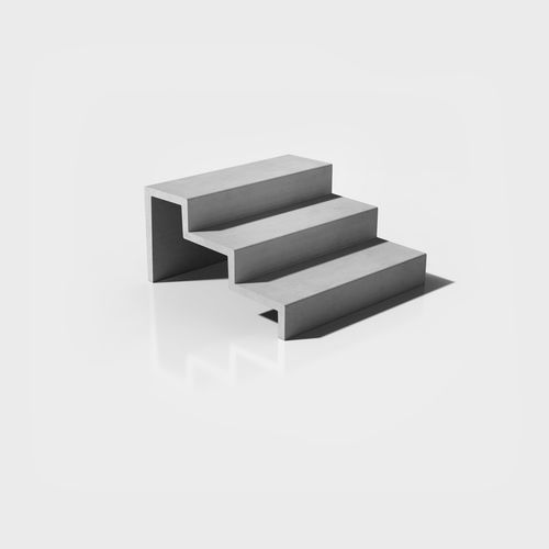 Banc public contemporain - STOOP - MOBILUM - en béton à haute performance / en béton fibré
