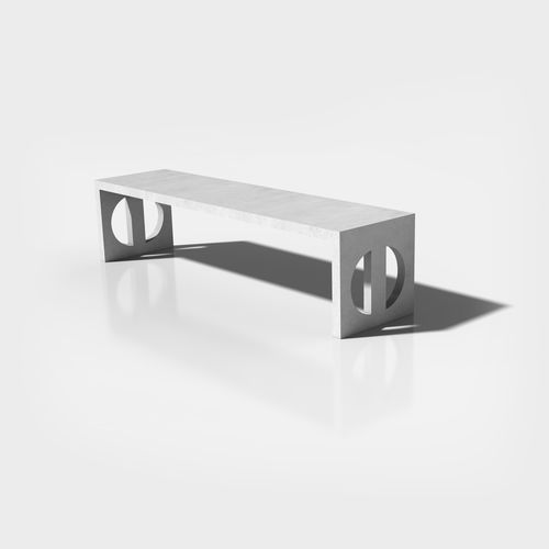Banc public contemporain - VASCO DE GAMA  - MOBILUM - en béton à haute performance / en béton fibré / lumineux