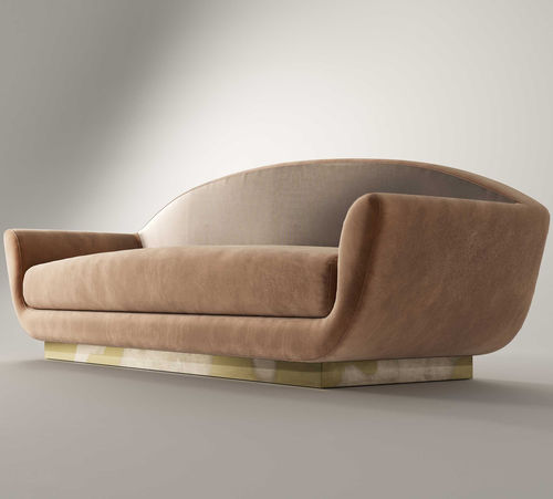 Canapé contemporain - KEATON  - Rossato Srl - en velours / gris / rose