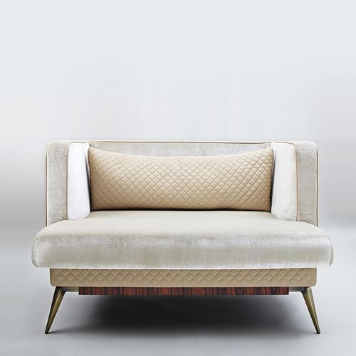 Fauteuil contemporain - VICTORIA  - Rossato Srl - en velours / en cuir / en palissandre