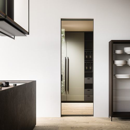 Porte d'intérieur - MITICA - adielle srl - en aluminium / à galandage / contemporaine