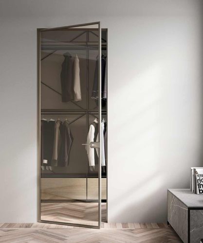 Porte d'intérieur - PIANA  - adielle srl - en aluminium / battante / pivotante à axe excentré