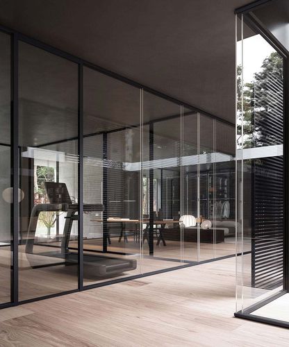 Cloison amovible - MIES  - adielle srl - à double vitrage / en aluminium / résidentielle