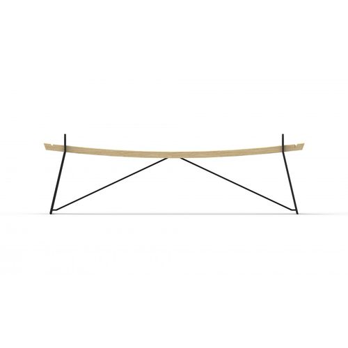 Banc de jardin contemporain - PNC-BTS00 - FUSAROMARIOSRL - en chêne / en bois massif / en fer
