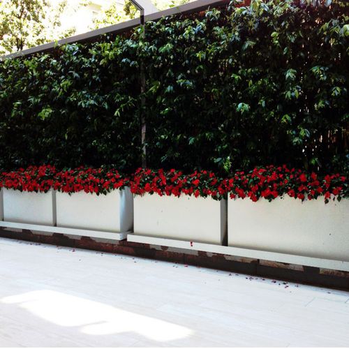 Jardinière en métal - FLP-ALL - FUSAROMARIOSRL - rectangulaire / contemporaine / professionnelle