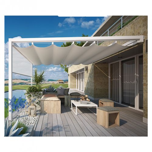 Pergola autoportée - ONDA-ADD - FUSAROMARIOSRL - en métal / couverture en toile / professionnelle
