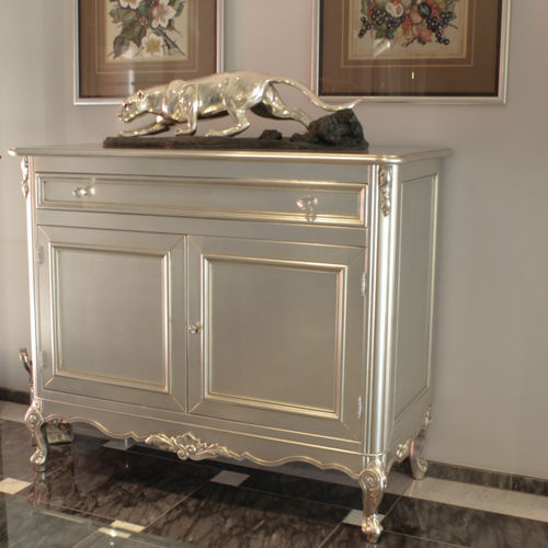 Buffet design nouveau baroque - REGINA TWO DOORS - ORSITALIA - en bois massif / en bois laqué brillant / pour hôtel