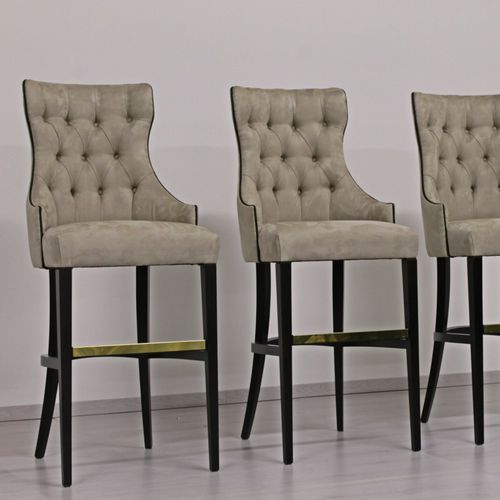 Chaise de bar contemporaine - VOGUE - ORSITALIA - d'intérieur / en tissu / en cuir
