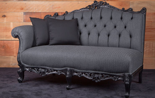 Méridienne de style - ANGOLARE - ORSITALIA - en coton / en velours / en tissu déperlant
