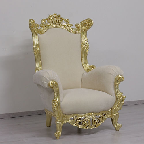 Fauteuil design nouveau baroque - FINLANDIA TRONO - ORSITALIA - en velours / en tissu acrylique / en tissu déperlant