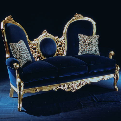 Canapé design nouveau baroque - MEDAGLIONE - ORSITALIA - en velours / en coton / en tissu acrylique
