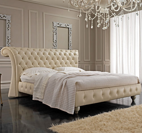 Lit king size - CHESTERFIELD - ORSITALIA - queen size / une place et demie / chesterfield