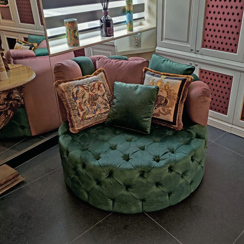 Canapé compact - GLAMOUR  - ORSITALIA - rond / contemporain / de salon