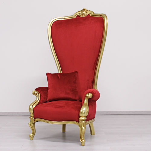 Fauteuil Louis XVI - RE SOLE THRONE - ORSITALIA - en velours / en tissu déperlant / en laine