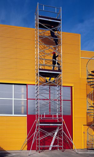 Échafaudage en aluminium - ALUPONT F135  - Frigerio Carpenterie - grande hauteur / sur roulettes