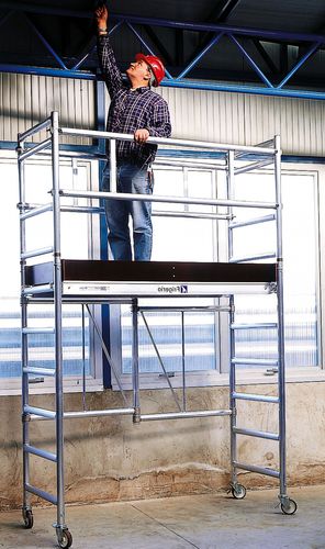 Échafaudage en aluminium - ALUPONT QUICK - Frigerio Carpenterie - sur roulettes