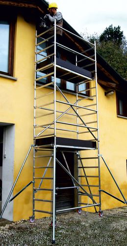 Échafaudage en aluminium - EUROPONT XHDP - Frigerio Carpenterie - sur roulettes