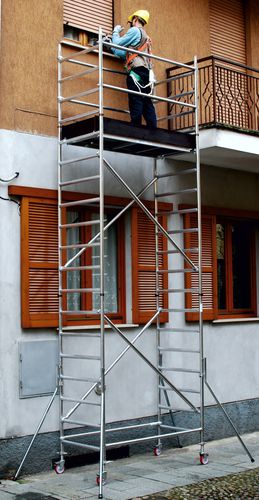 Échafaudage en aluminium - EUROPONT XS - Frigerio Carpenterie - sur roulettes