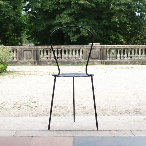 Chaise contemporaine - L'ASSISE - Airborne - de jardin / en acier / avec piètement en acier