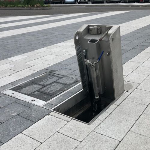 Borne unité au sol - TYPE 9 - Kent Stainless - escamotable / en acier inoxydable / d'extérieur