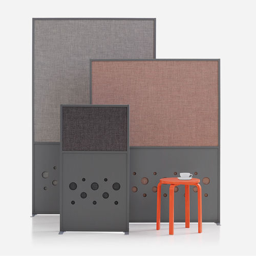 Séparateur de bureau au sol - DOTZ - ZilenZio - en tissu / stratifié / en MDF