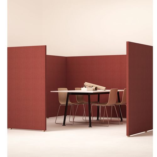 Séparateur de bureau au sol - DEZIBEL - ZilenZio - auto-portant / en tissu / insonorisé