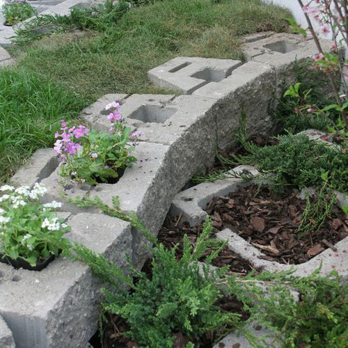 Bloc de béton creux - GEOSTONE MINISHELF - KB BLOK - pour clôture de jardin / à haute résistance