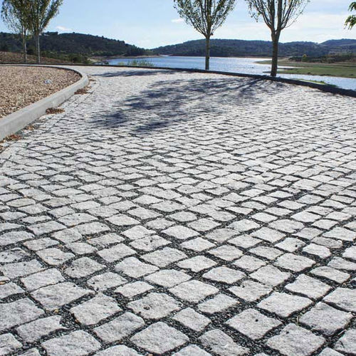 Pavé en granit - COBBLES : DARK GREY - DVTSTONE - antidérapant / piéton / carrossable