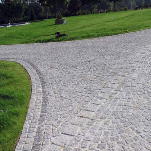 Pavé en granit - COBBLES : SILVER GREY - DVTSTONE - antidérapant / piéton / carrossable