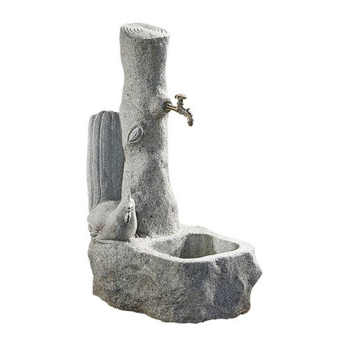 Vasque sur pied - TAPS - PANGEA - en granit / avec mitigeur / fait main