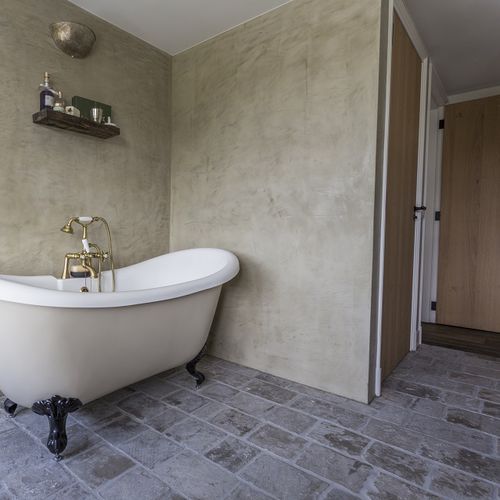 Carrelage en pierre calcaire - VIEUX MEDOC - COBBLESTONE TUMBLED SPLIT EDGES - Luget - de salle de bain / de sol / rectangulaire