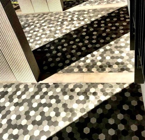 Pavé en pierre - HEXAGON - ACKER STONE - d'extérieur / lisse / couleur personnalisable