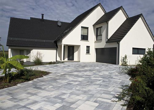 Pavé en béton - FLUENCE AQUAPRINT - Heinrich & Boch - carrossable / antidérapant / antigel