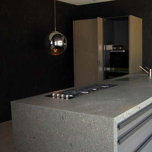 Plan de travail en pierre - GREY-GREEN PORPHYRY - EURO PORFIDI - professionnel / de cuisine