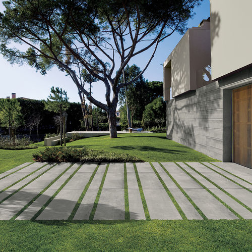 Carrelage en grès cérame - CEMENTO 2.0 - KRONOS CERAMICHE - poli / d'extérieur / de jardin