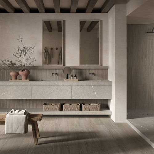 Carrelage bois - MUSK - KRONOS CERAMICHE - finition naturelle / d'intérieur / de salle de bain