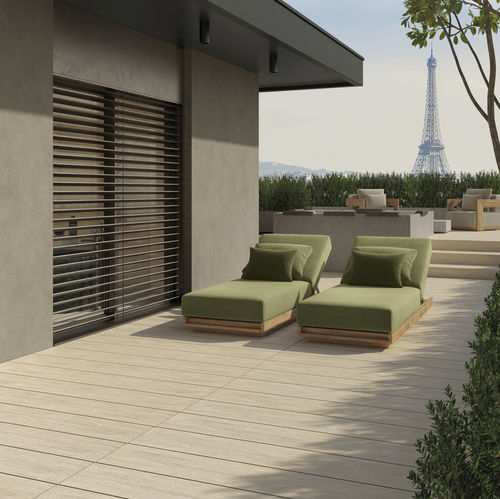Carrelage bois - PURE - KRONOS CERAMICHE - finition naturelle / d'extérieur / pour terrasse