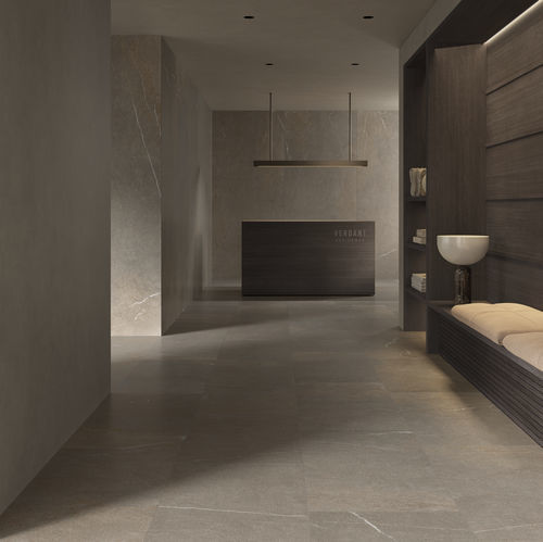 Carrelage en céramique - VELVET - KRONOS CERAMICHE - en pierre piasentina / brossé / antique