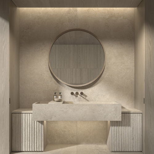 Carrelage en travertin - AURUM - KRONOS CERAMICHE - structure / d'intérieur / de salle de bain