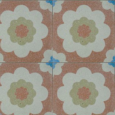 Carreau de ciment d'intérieur - TI657 - Secoin Corporation - de sol / à motif floral