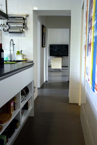 Cuisine contemporaine - LUCEM Choc - AD LUCEM - en béton / avec îlot / avec poignée