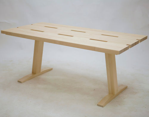 Table contemporaine - TRANSFORMER  - TEBIAN - en bouleau / rectangulaire / à rallonge