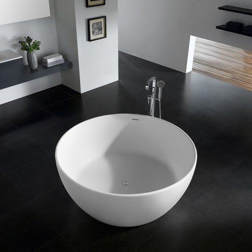 Baignoire ronde - PG11460 - PG Caststone - à poser / en fonte minérale / blanche