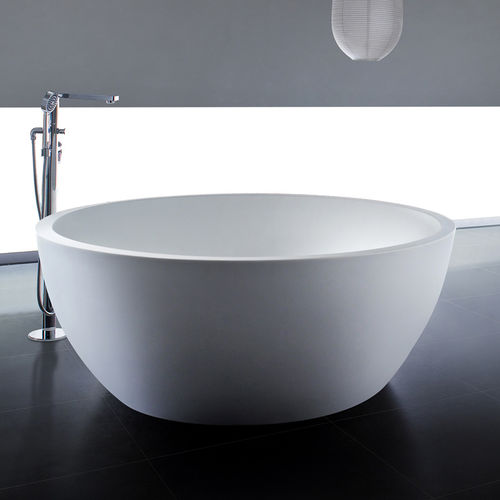 Baignoire ronde - PG11560 - PG Caststone - à poser / en fonte minérale / blanche