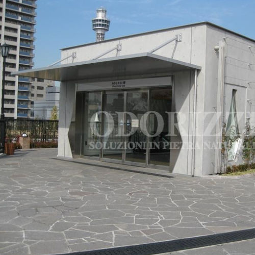 Pavé en porphyre - PORFIRIS® : GRIGIO PLATA : MOSAIC - ODORIZZI soluzioni in pietra - d'extérieur / antidérapant / antigel