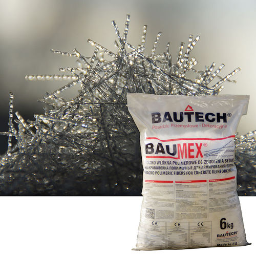Fibre de renforcement en polymère - BAUMEX® - BAUTECH - pour béton